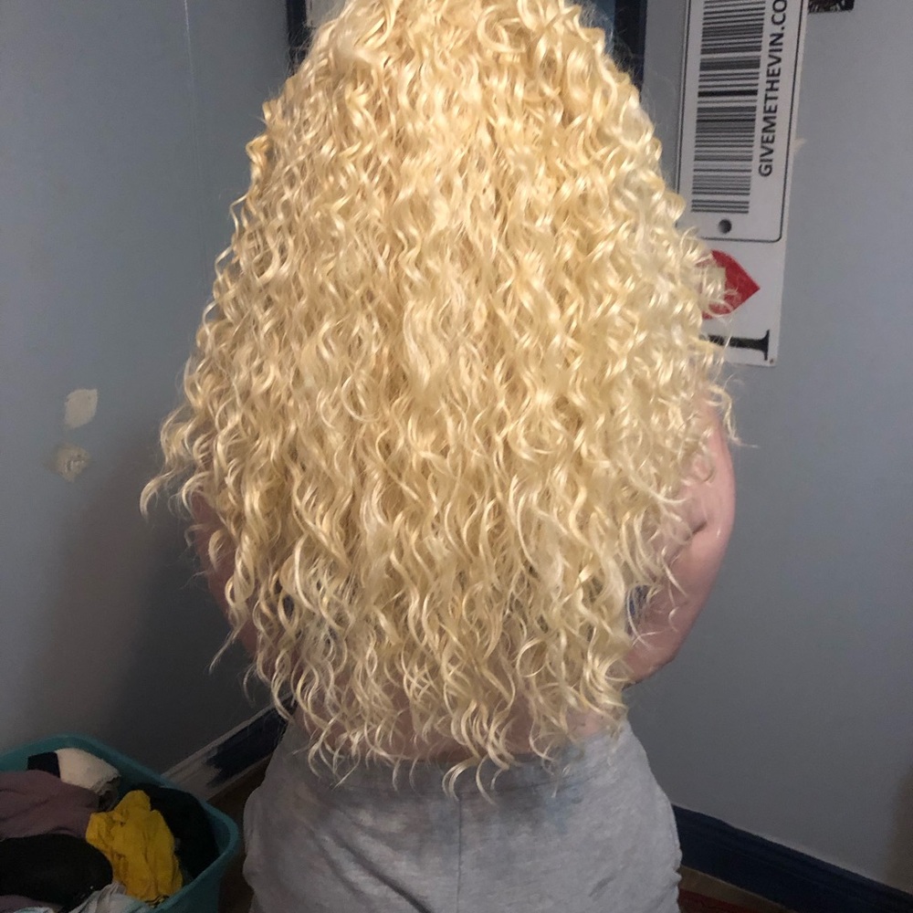 Human Hair blended lace front wig